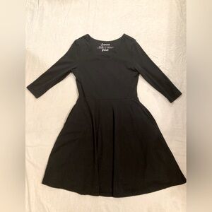 Pact black midi dress 3/4 sleeve
